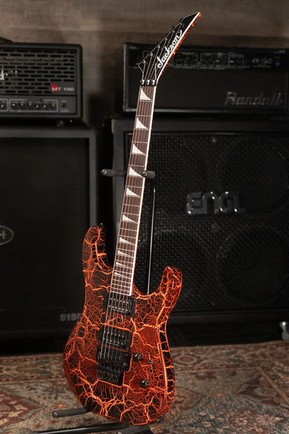 Jackson X Series Soloist SLX Electric Guitar - Orange Crackle with Gig Bag - Used