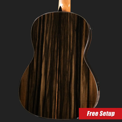 Jose Marques Doubletop Classical Acoustic Guitar - Exotic Ebony, Cedar Top with Hardshell Case