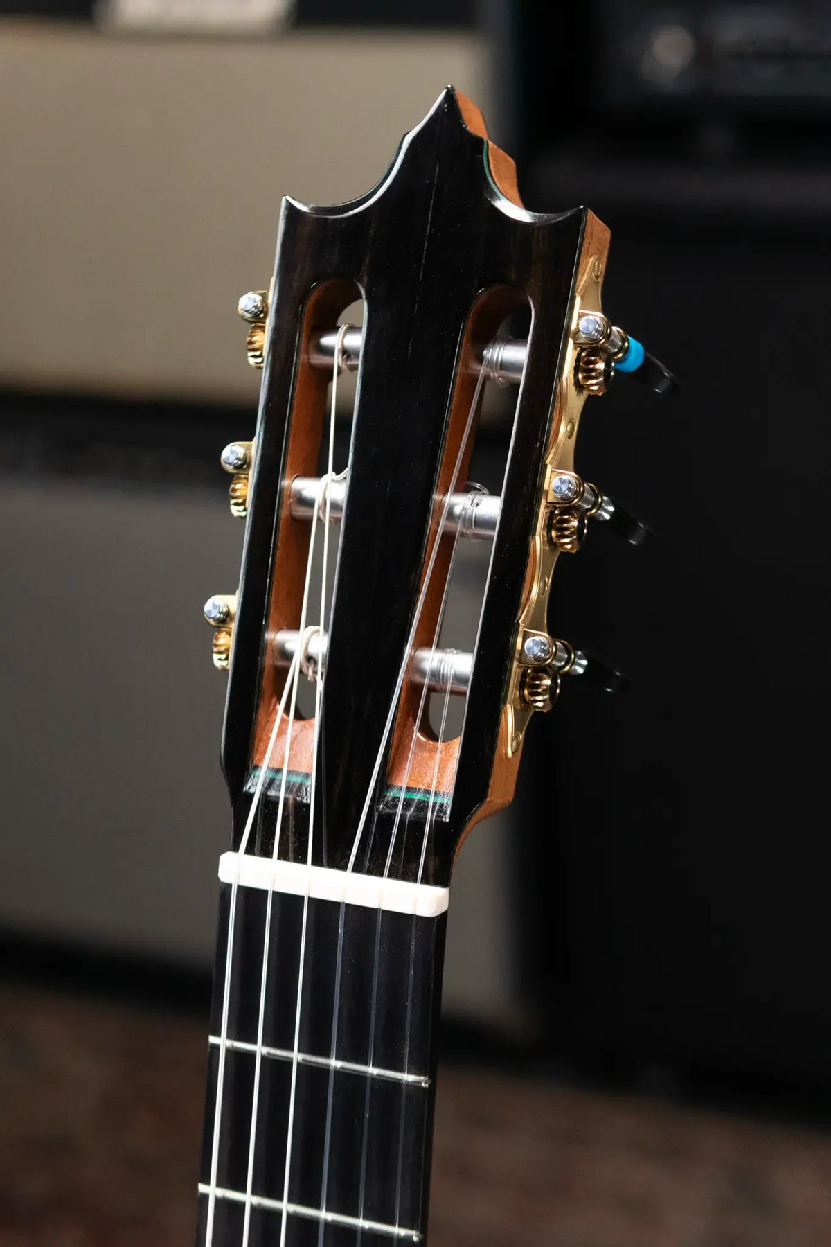 Jose Marques Doubletop Classical Acoustic Guitar - Exotic Ebony, Cedar Top with Hardshell Case