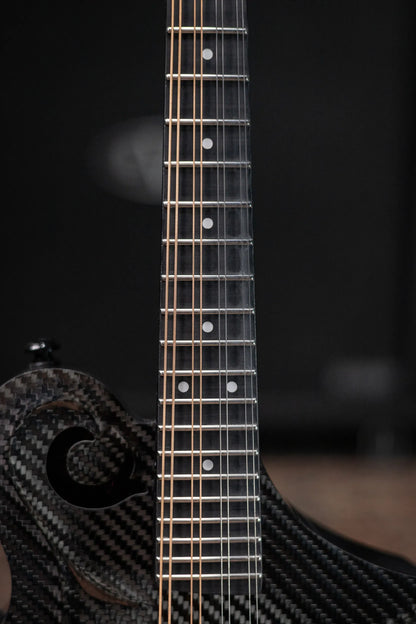 KLOS Full Carbon F-Style DAE EQ Acoustic/Electric Mandolin - Gold Hardware with Fiberglass Hardshell Case