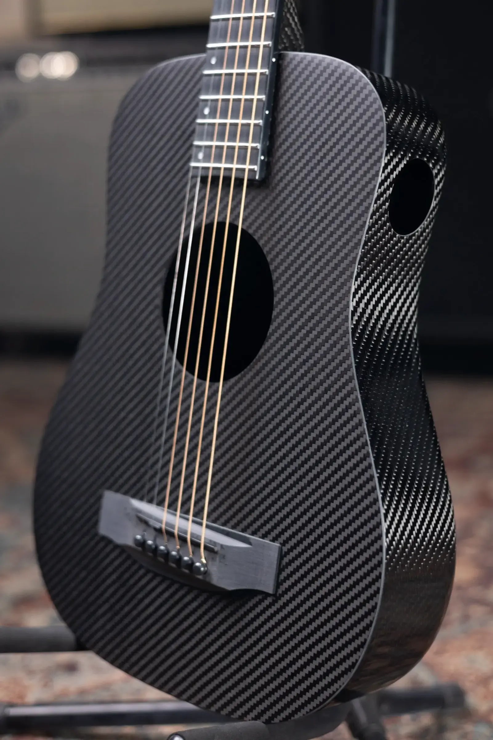 KLOS Acoustic Travel Guitar Left-Handed with Gig Bag