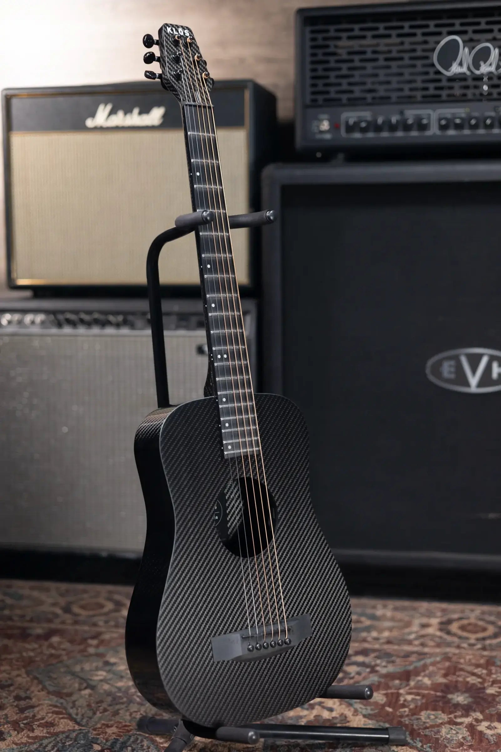 KLOS Acoustic Travel Guitar Left-Handed with Gig Bag