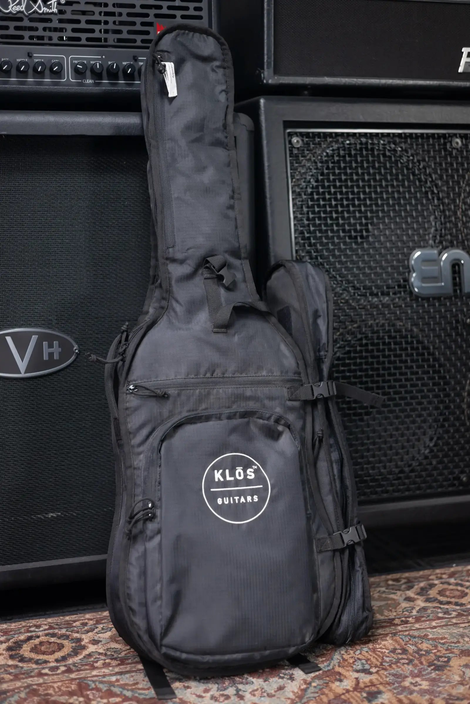 KLOS Acoustic Travel Guitar Left-Handed with Gig Bag