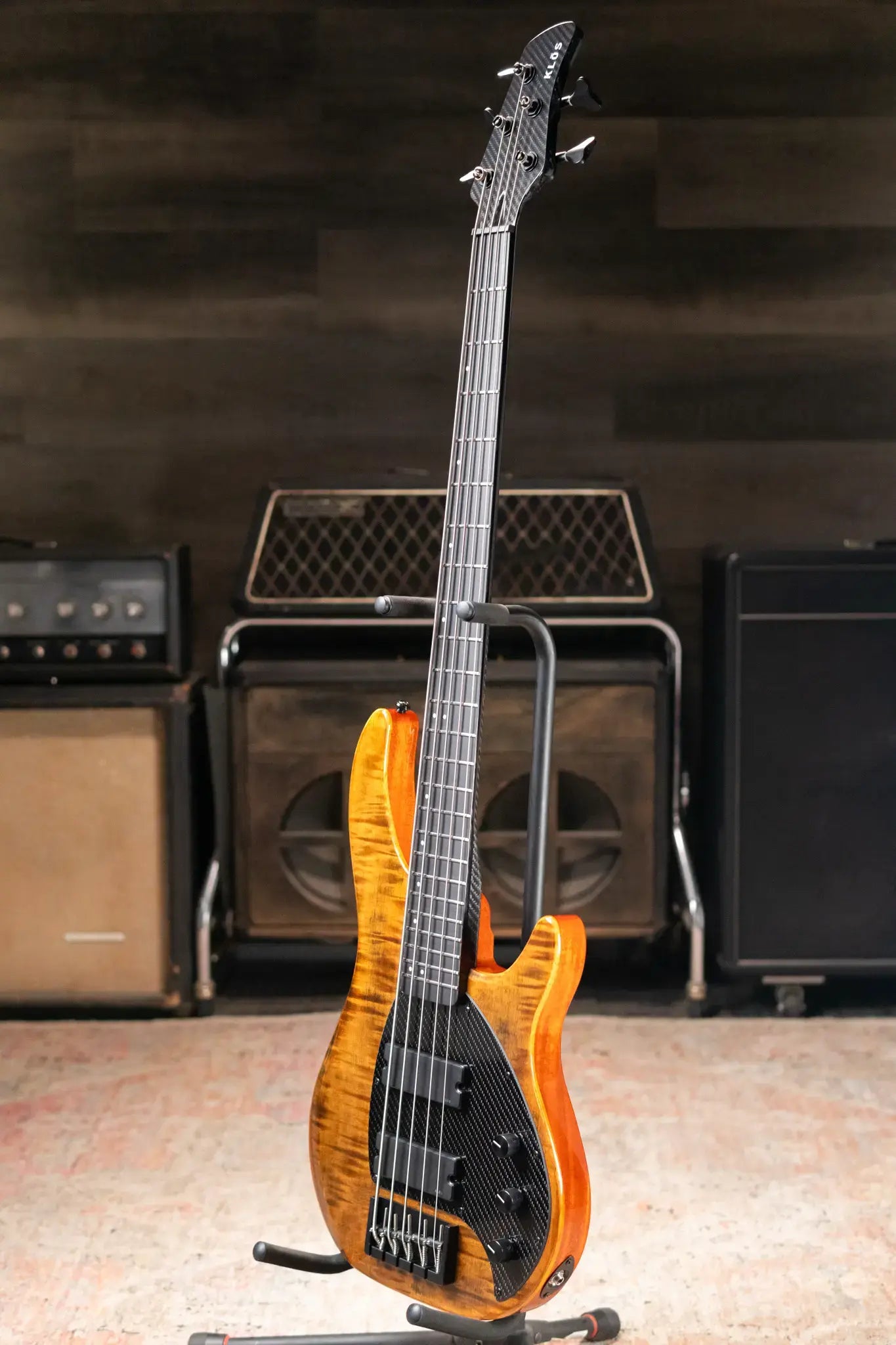 KLOS Apollo Custom V Passive Bass - Tiger with Gig Bag