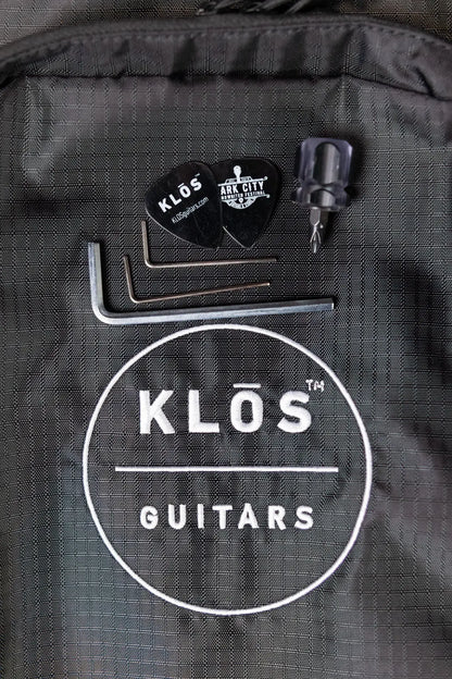 KLOS Apollo V Custom Series Electric Bass - Flame Red with Fishman Fluence and Gig Bag