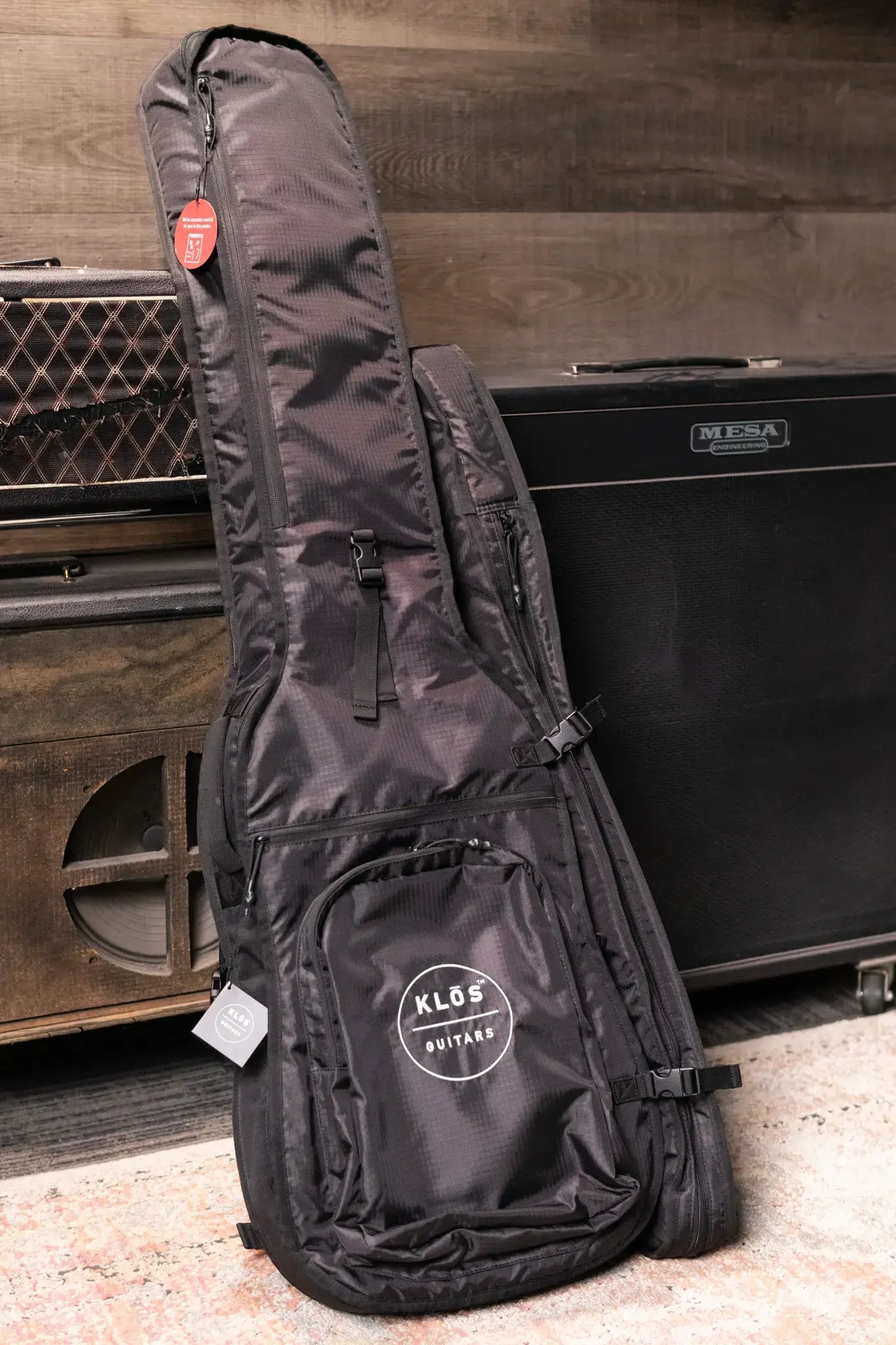 KLOS Apollo V Custom Series Electric Bass - Flame Red with Fishman Fluence and Gig Bag