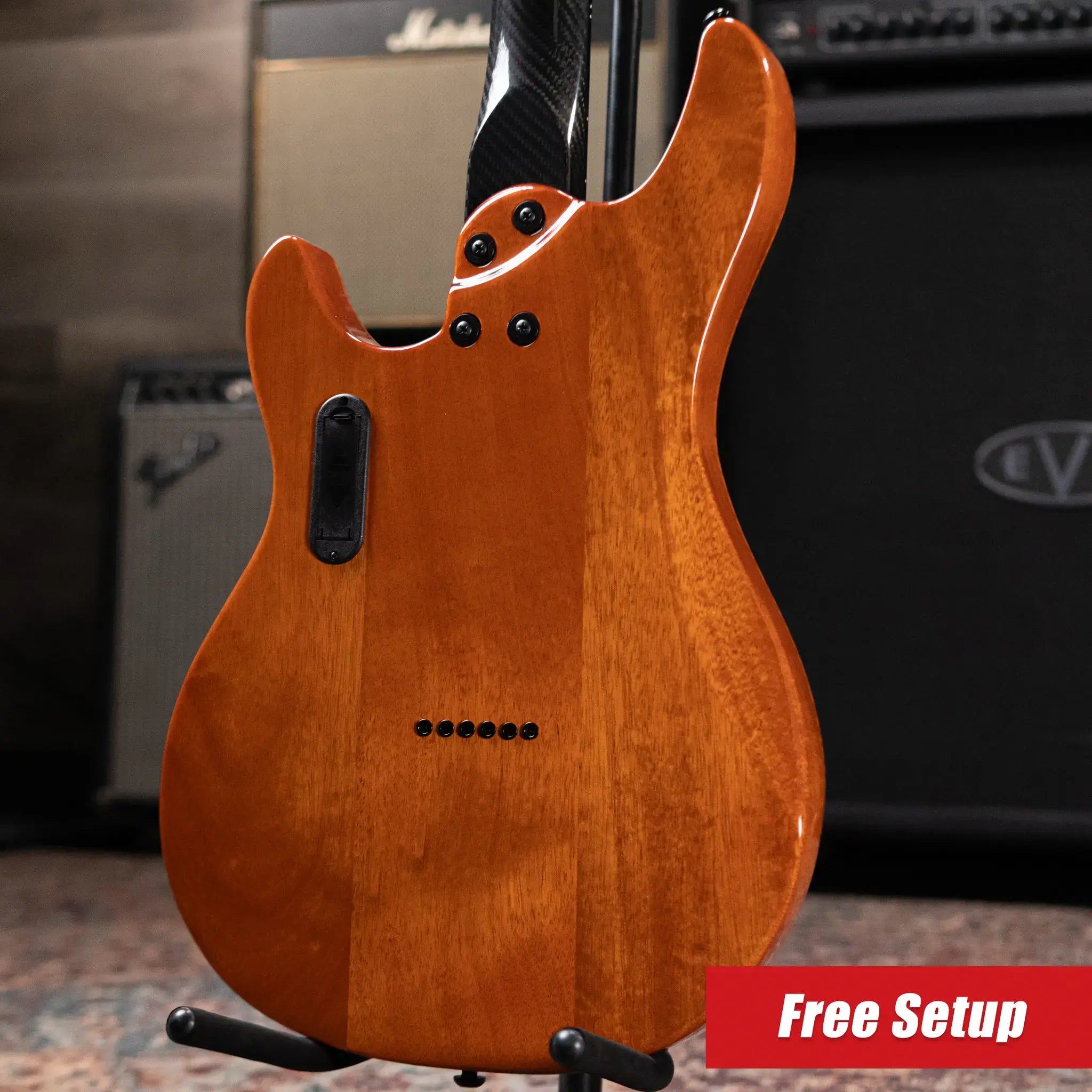 KLOS Artemis Custom Series Semi-Hollow Electric Guitar - Flame Maple Amber with Gig Bag