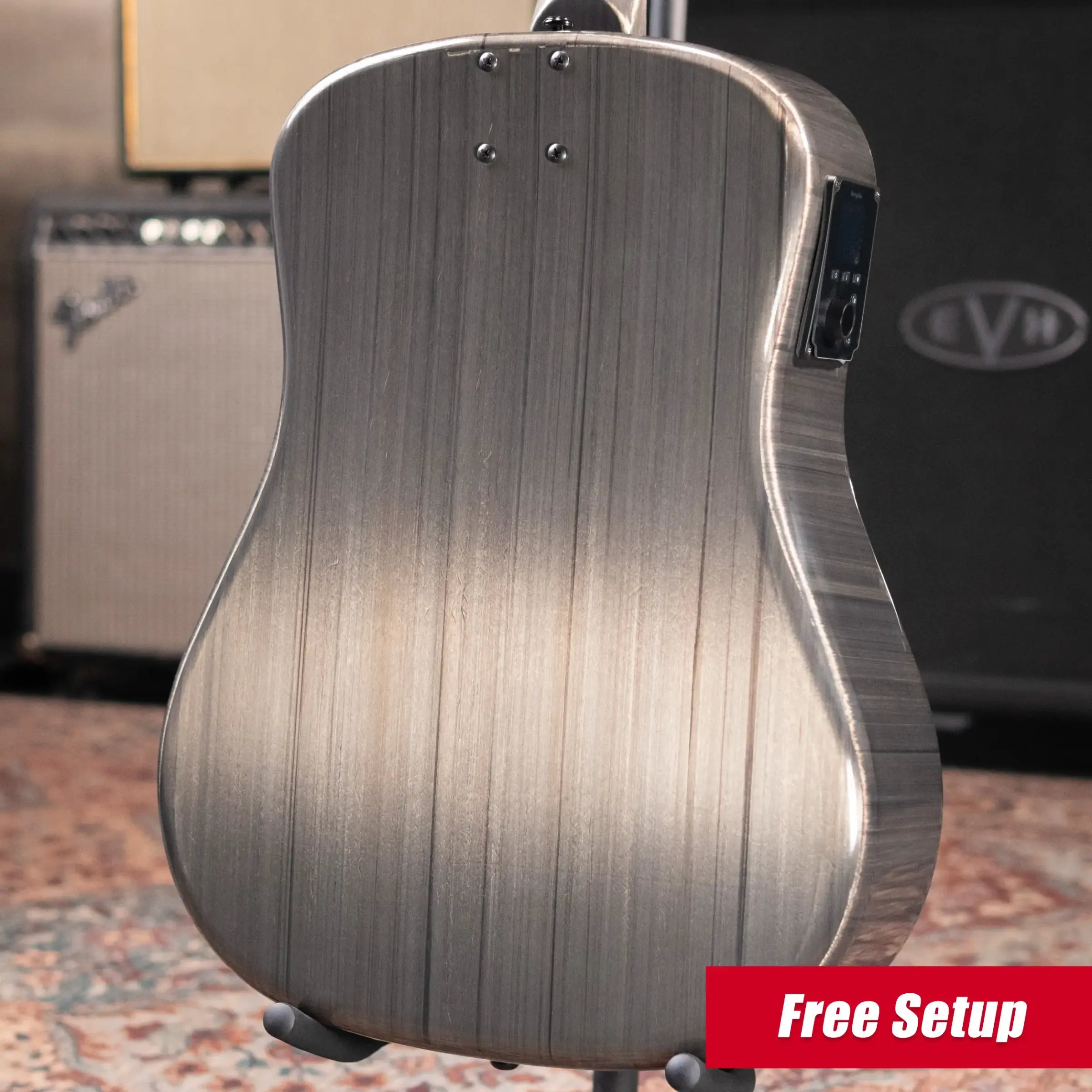 KLOS Carbon Timber Dreadnought DAE Acoustic/Electric Guitar - Hyvibe Electronics with Gig Bag