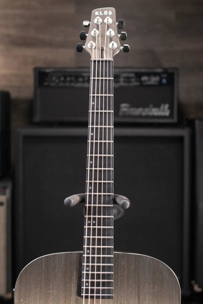 KLOS Carbon Timber Dreadnought DAE Acoustic/Electric Guitar - Hyvibe Electronics with Gig Bag