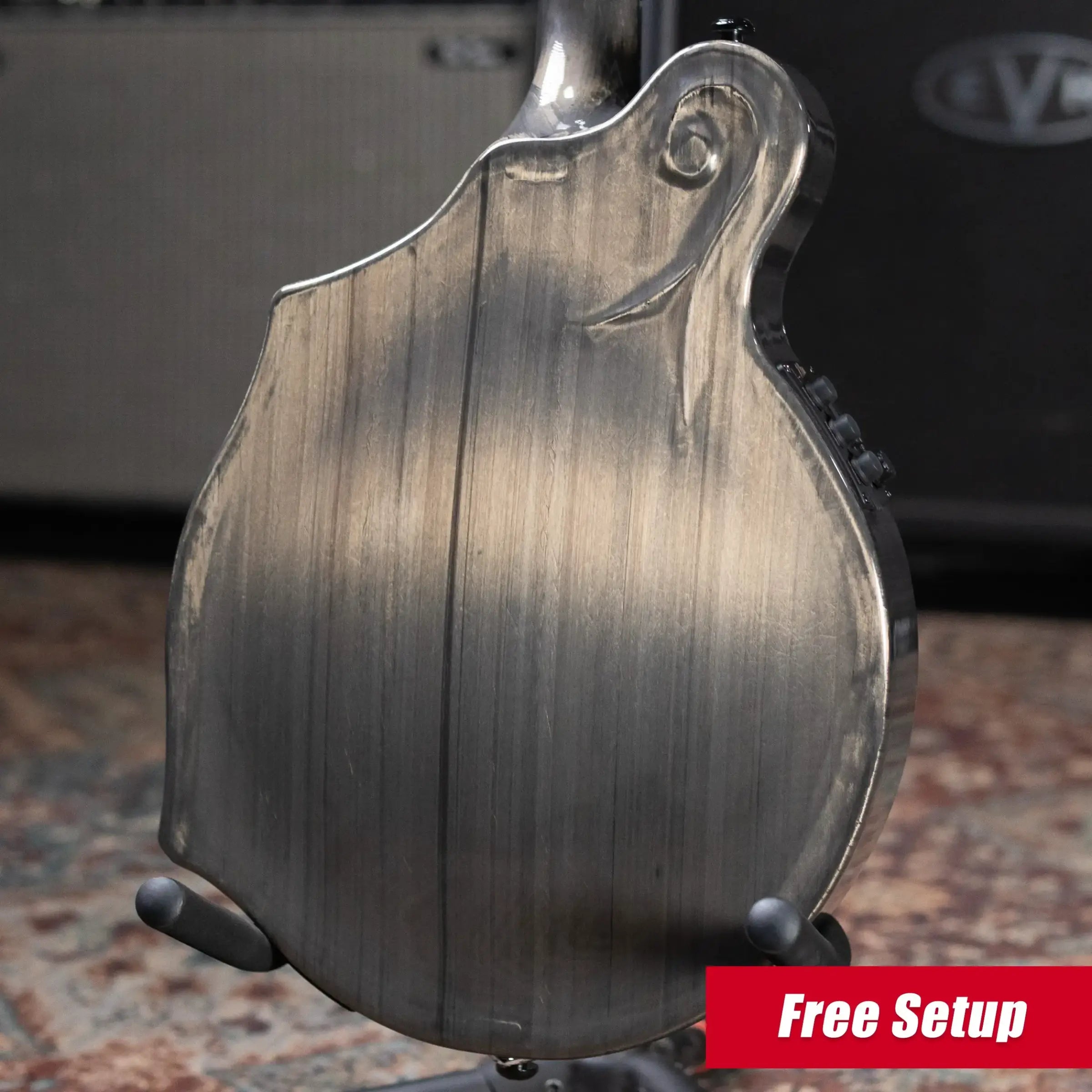 KLOS Carbon Timber F-Style Mandolin DAE EQ Acoustic/Electric with Fiberglass Hardshell Case