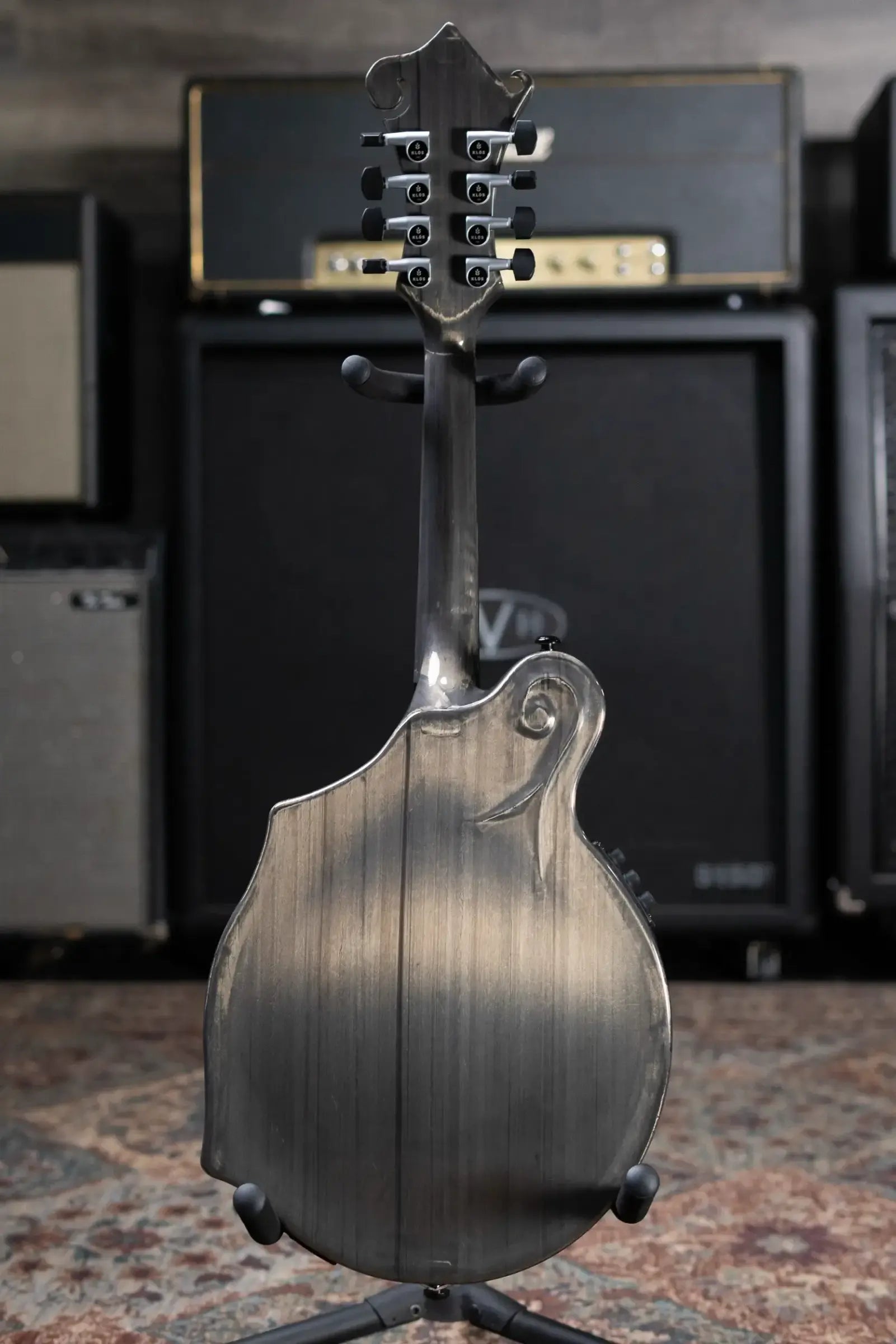 KLOS Carbon Timber F-Style Mandolin DAE EQ Acoustic/Electric with Fiberglass Hardshell Case