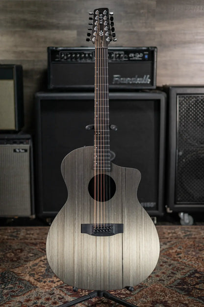 KLOS Carbon Timber Grand Cutaway 12-String DAE Acoustic/Electric Guitar with Gig Bag