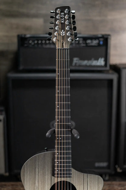 KLOS Carbon Timber Grand Cutaway 12-String DAE Acoustic/Electric Guitar with Gig Bag