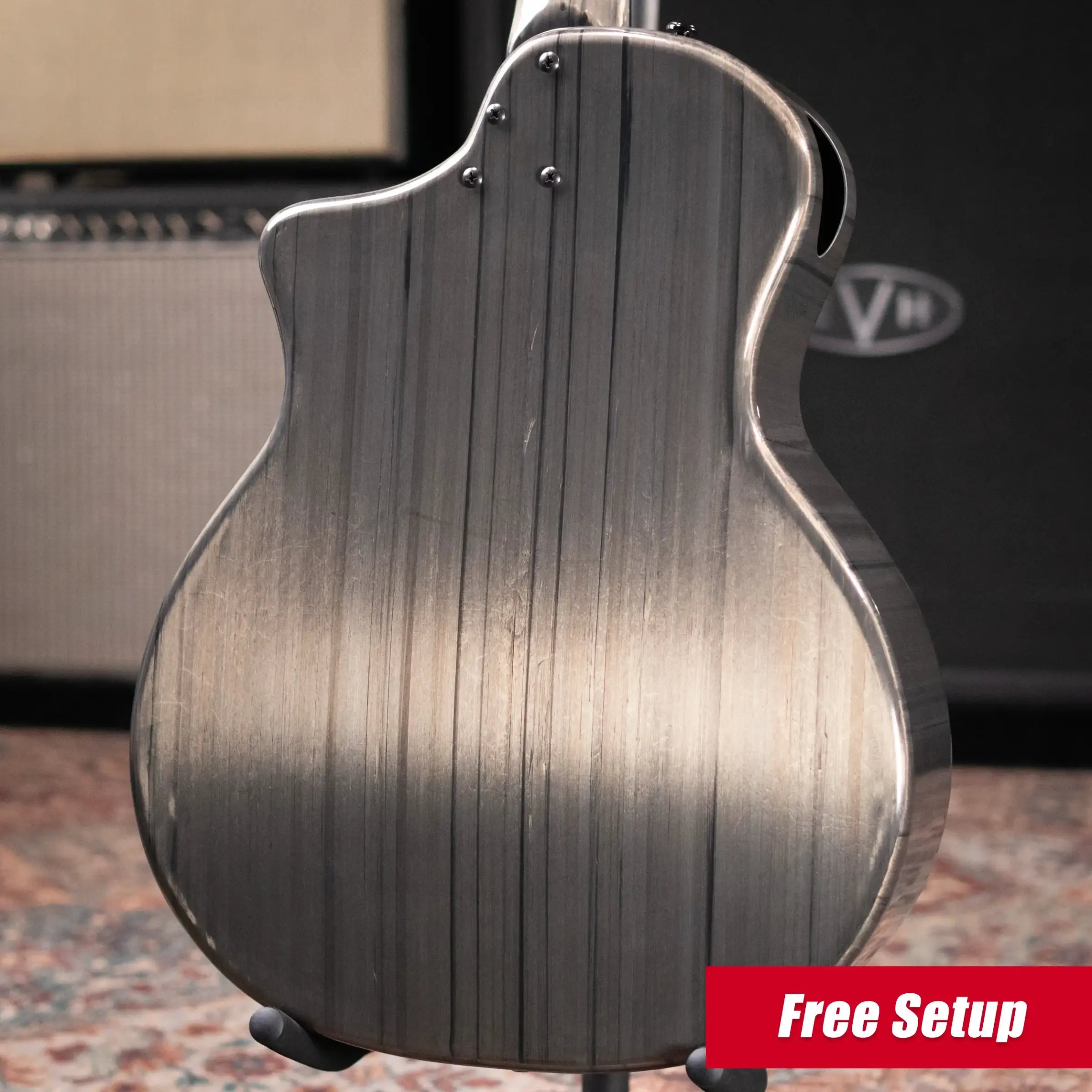 KLOS Carbon Timber Grand Cutaway Mini DAE Acoustic/Electric Guitar - Side Soundport - LR Baggs Anthem with Gig Bag