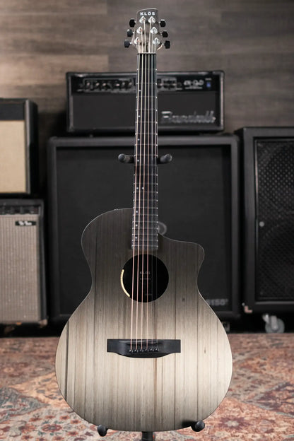 KLOS Carbon Timber Grand Cutaway Mini DAE Acoustic/Electric Guitar - Side Soundport - LR Baggs Anthem with Gig Bag