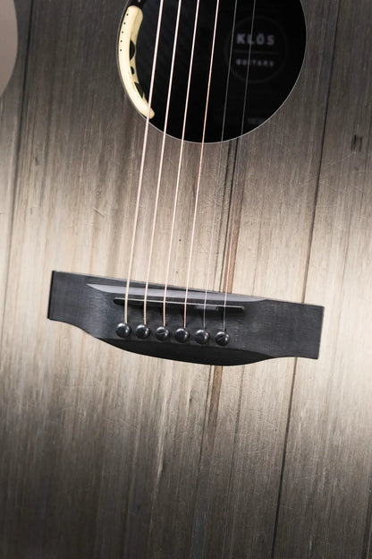 KLOS Carbon Timber Grand Cutaway Mini DAE Acoustic/Electric Guitar - Side Soundport - LR Baggs Anthem with Gig Bag