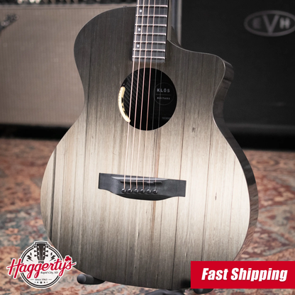KLOS Carbon Timber Grand Cutaway Mini DAE Acoustic/Electric Guitar - Side Soundport - LR Baggs Anthem with Gig Bag