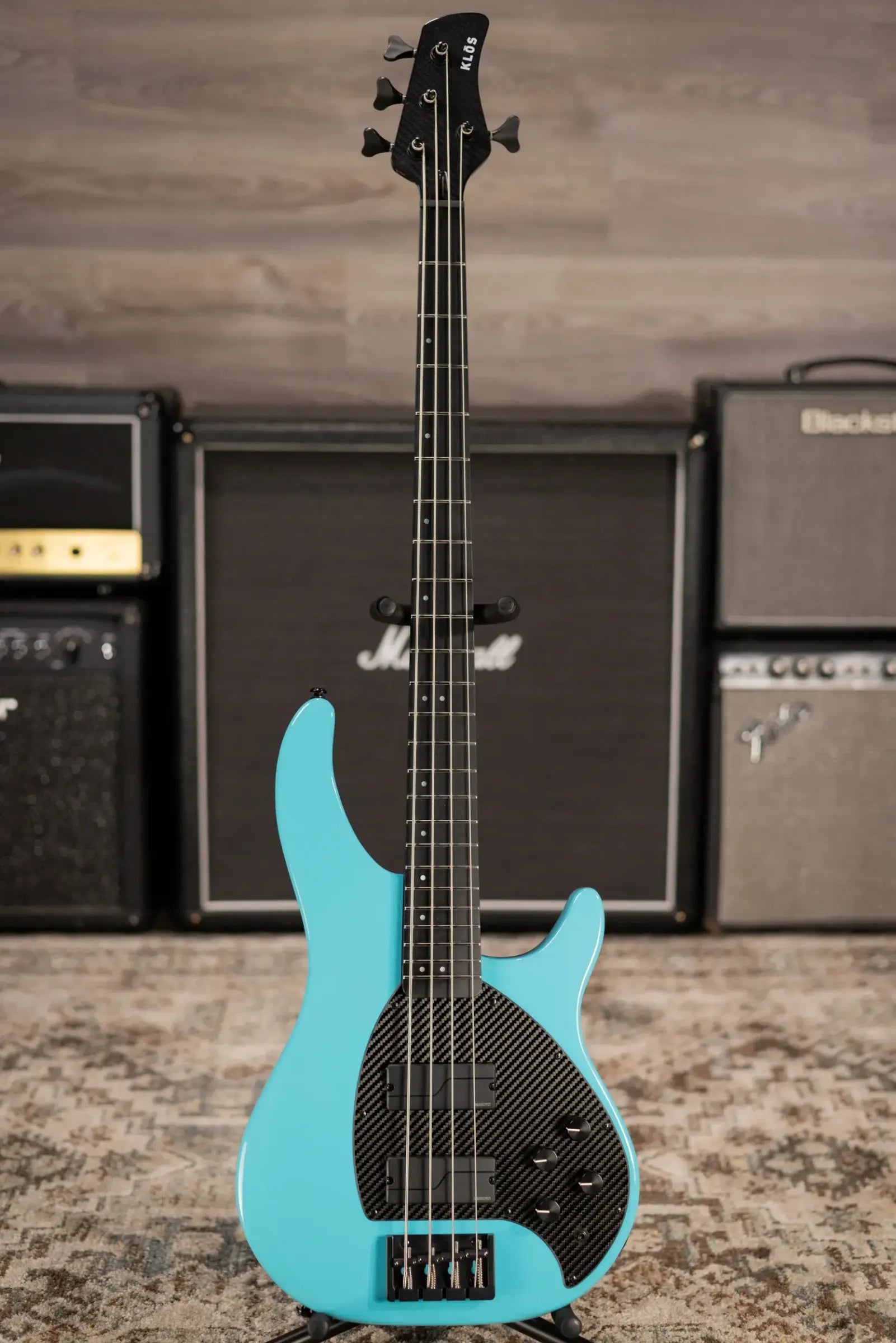 KLOS Custom Series Apollo IV Bass J - Fishman Fluence - Aqua with Gig Bag