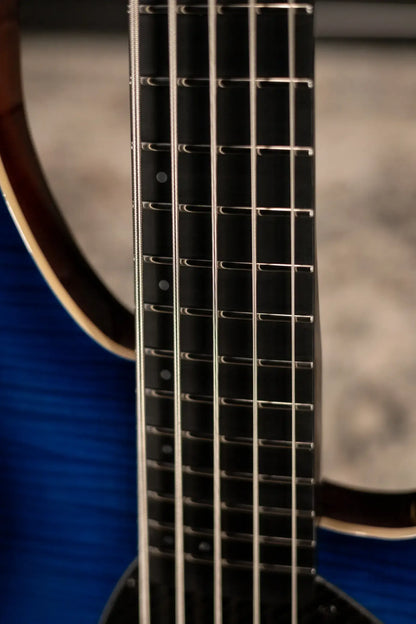KLOS Custom Series Apollo V Bass - Flame Blue with EMGX Pickups and Gig Bag