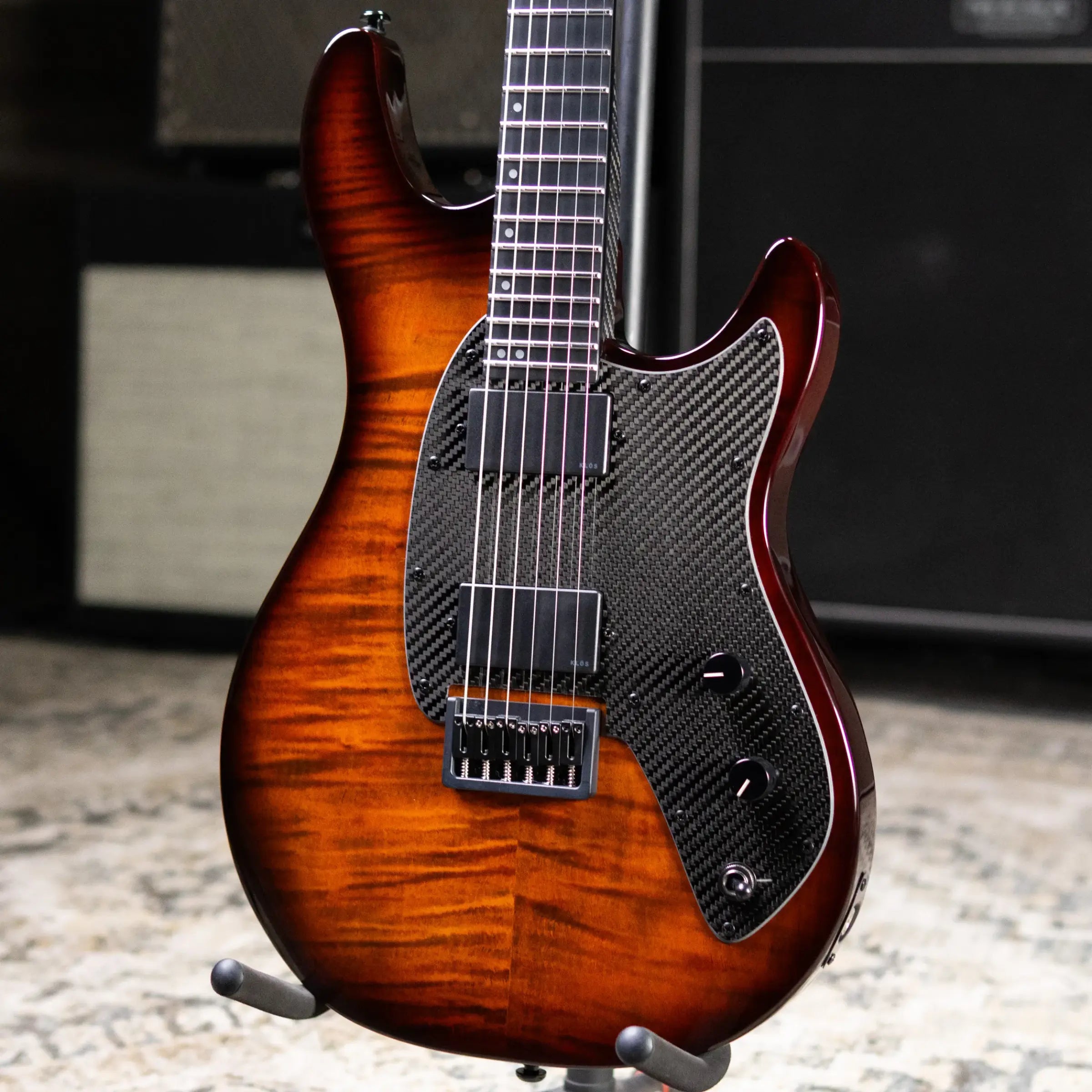 KLOS Custom Series Artemis 24 HH Electric Guitar - Flame Sunburst with Gig Bag