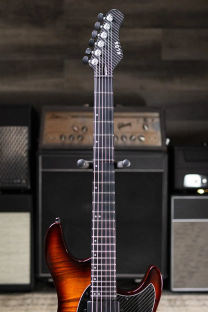 KLOS Custom Series Artemis 24 HH Electric Guitar - Flame Sunburst with Gig Bag
