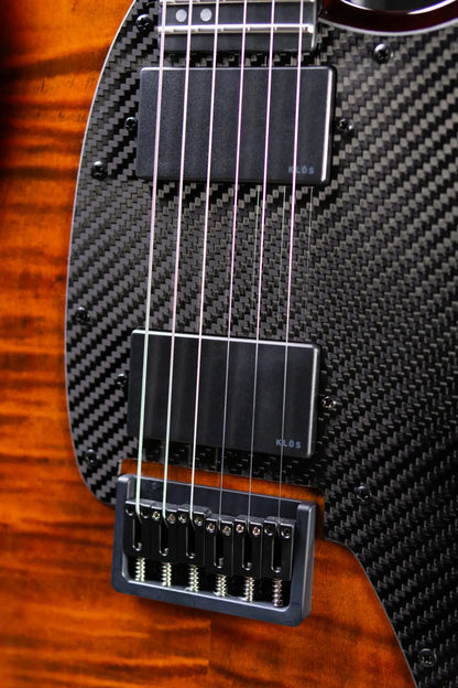 KLOS Custom Series Artemis 24 HH Electric Guitar - Flame Sunburst with Gig Bag