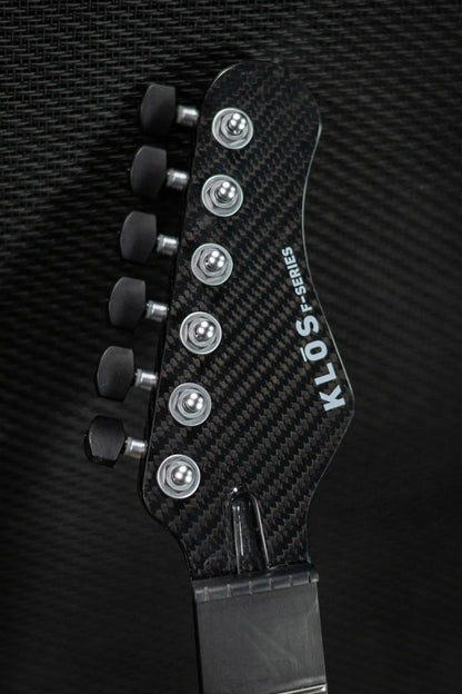 KLOS F-Series Carbon Fiber Tele Neck - 12" Radius - Locking Tuners