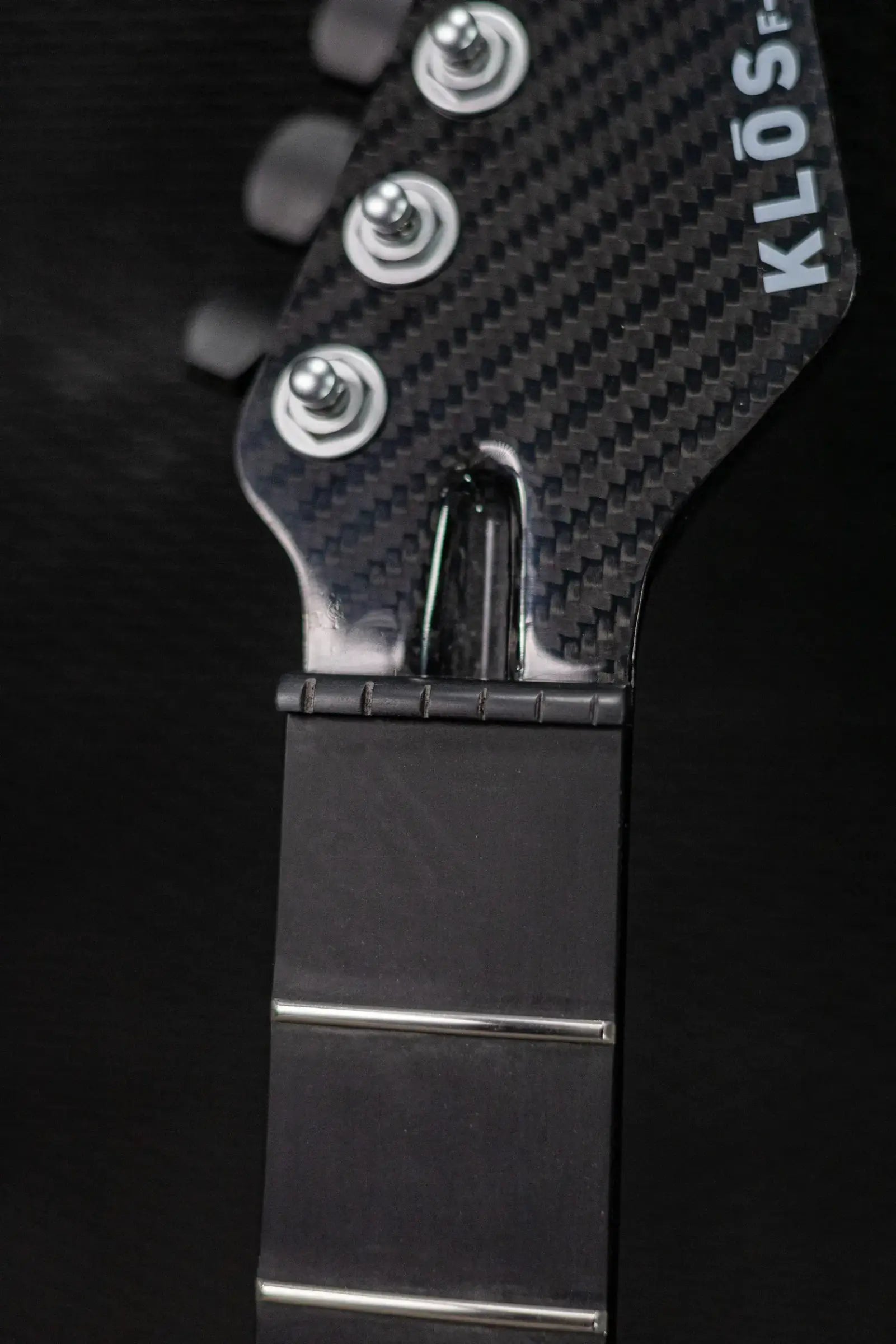 KLOS F-Series Carbon Fiber Tele Neck - 12" Radius - Locking Tuners