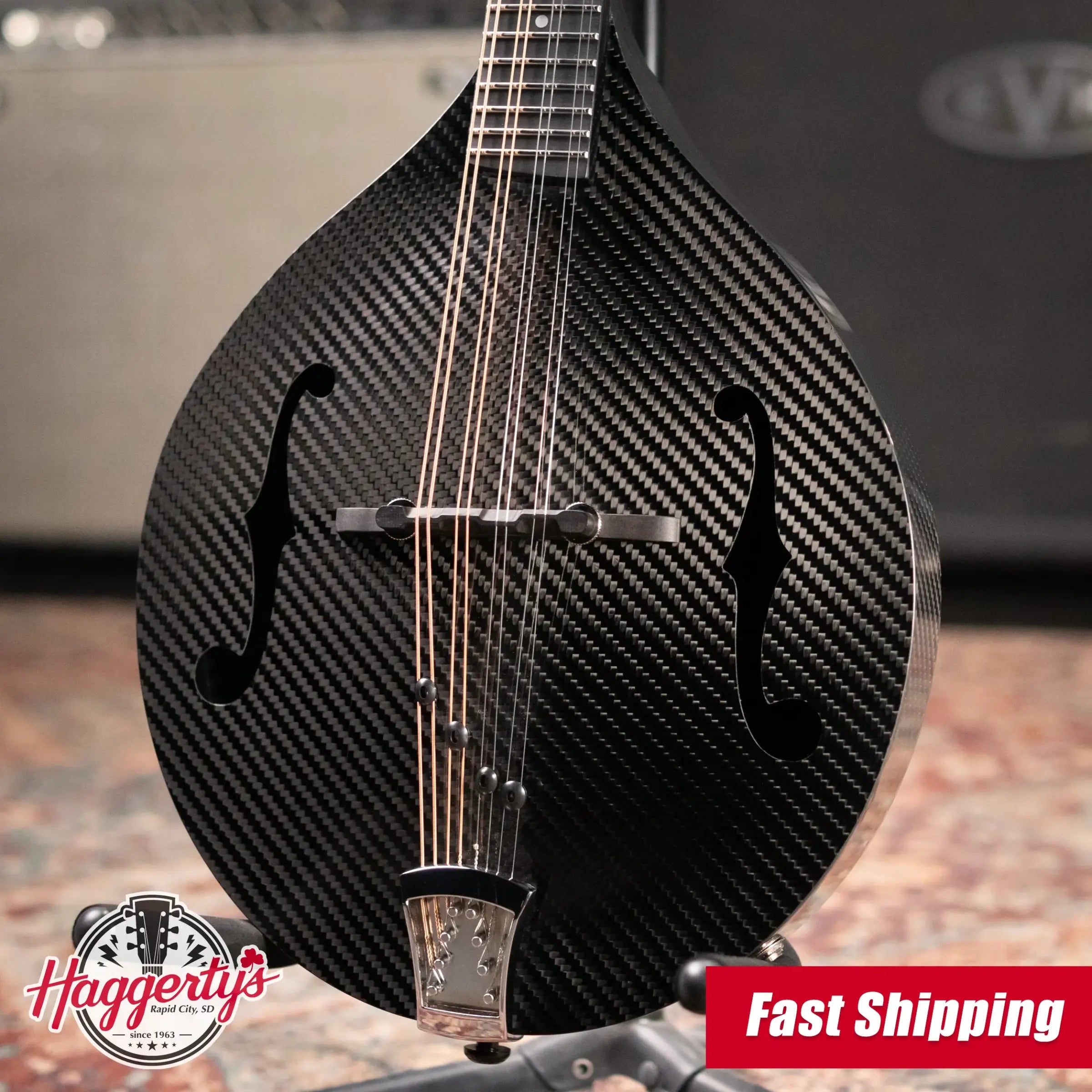 KLOS Full Carbon Deluxe Acoustic/Electric (K&K Pickup) Mandolin with Gig Bag