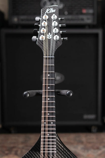 KLOS Full Carbon Deluxe Acoustic/Electric Mandolin - Black Carbon Fiber Twill with Gig Bag