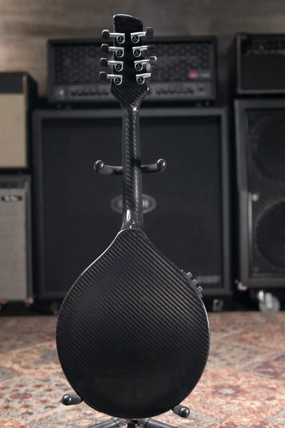 KLOS Full Carbon Deluxe Acoustic/Electric Mandolin - Black Carbon Fiber Twill with Gig Bag