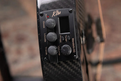 KLOS Full Carbon Deluxe Acoustic/Electric Mandolin - Black Carbon Fiber Twill with Gig Bag