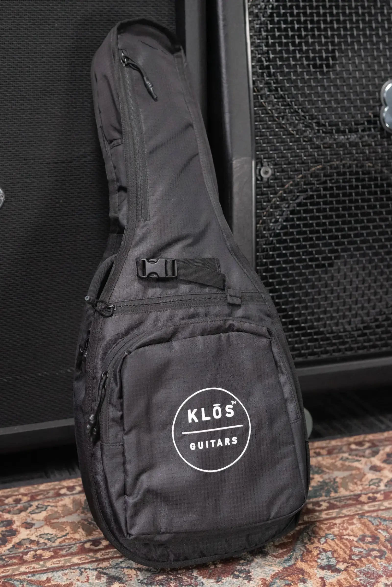 KLOS Full Carbon Deluxe Acoustic/Electric Mandolin - Black Carbon Fiber Twill with Gig Bag