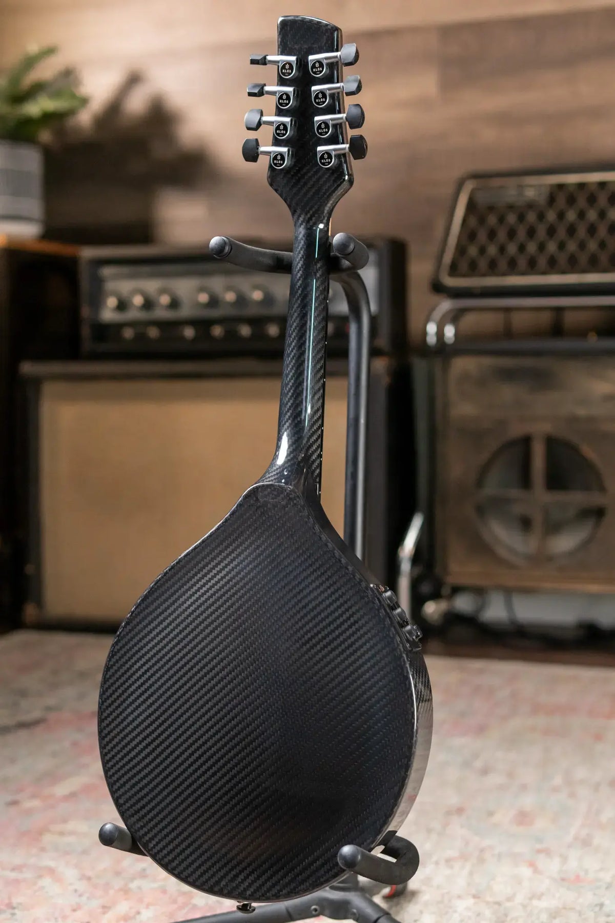 KLOS Full Carbon Deluxe Acoustic Electric Mandolin w Gig Bag 6761e82b06a5a