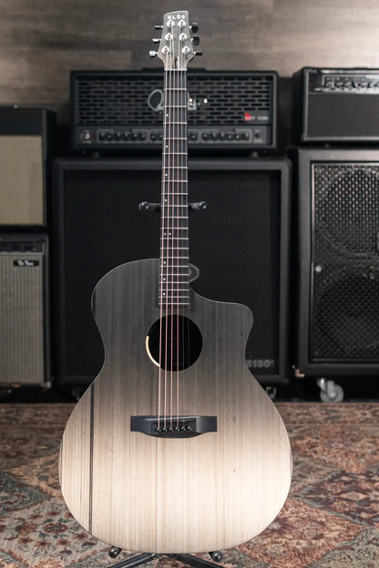 KLOS Full Carbon Deluxe Grand Cutaway LR Baggs Anthem Acoustic/Electric Guitar - Carbon Timber with Gig Bag