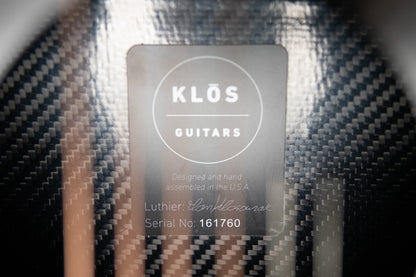 KLOS Full Carbon Deluxe Grand Cutaway Mini Acoustic Guitar with Gig Bag
