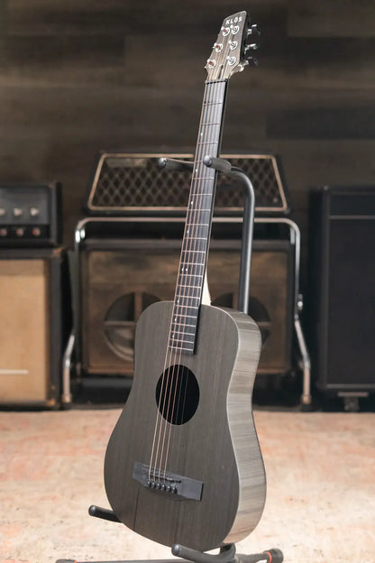 KLOS Full Carbon Deluxe Travel HyVibe Pickup Acoustic/Electric Guitar - Carbon Timber with Gig Bag
