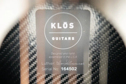 KLOS Full Carbon Deluxe Travel HyVibe Pickup Acoustic/Electric Guitar - Carbon Timber with Gig Bag