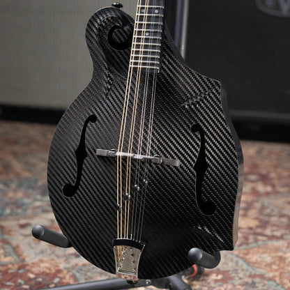 KLOS Full Carbon F-Style Mandolin Acoustic with Fiberglass Hardshell Case