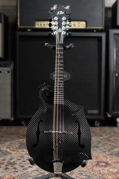 KLOS Full Carbon F-Style Mandolin Acoustic with Fiberglass Hardshell Case