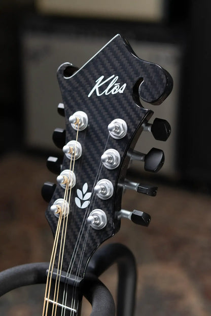KLOS Full Carbon F-Style Mandolin Acoustic with Fiberglass Hardshell Case