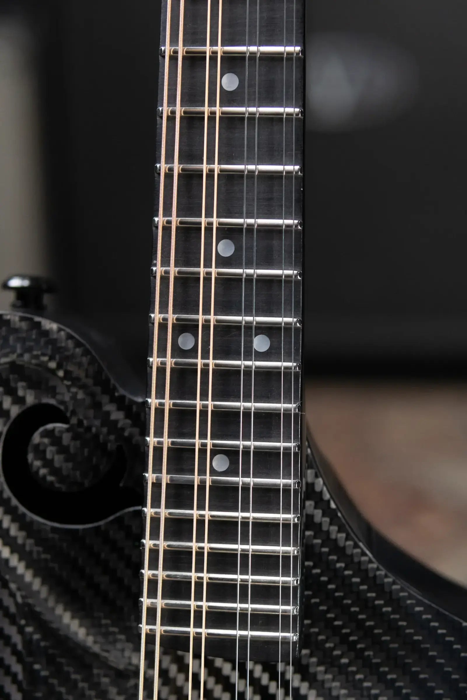 KLOS Full Carbon F-Style Mandolin Acoustic with Fiberglass Hardshell Case