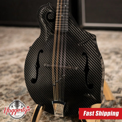 KLOS Full Carbon F-Style Mandolin KLOS EQ Acoustic/Electric with Fiberglass Hardshell Case