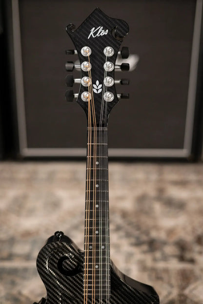 KLOS Full Carbon F-Style Mandolin KLOS EQ Acoustic/Electric with Fiberglass Hardshell Case