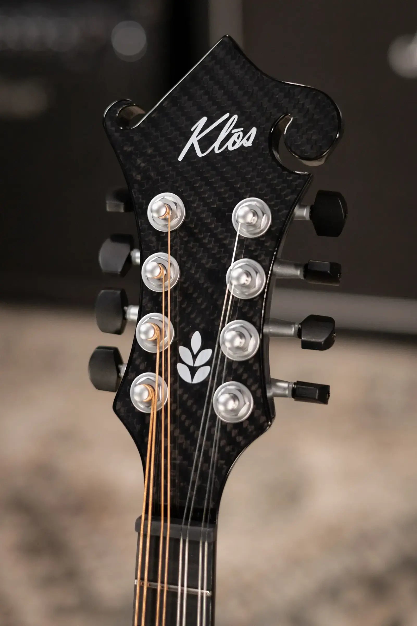 KLOS Full Carbon F-Style Mandolin KLOS EQ Acoustic/Electric with Fiberglass Hardshell Case