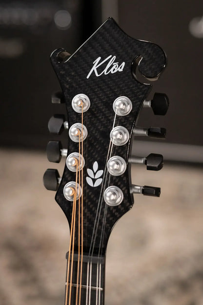 KLOS Full Carbon F-Style Mandolin KLOS EQ Acoustic/Electric with Fiberglass Hardshell Case