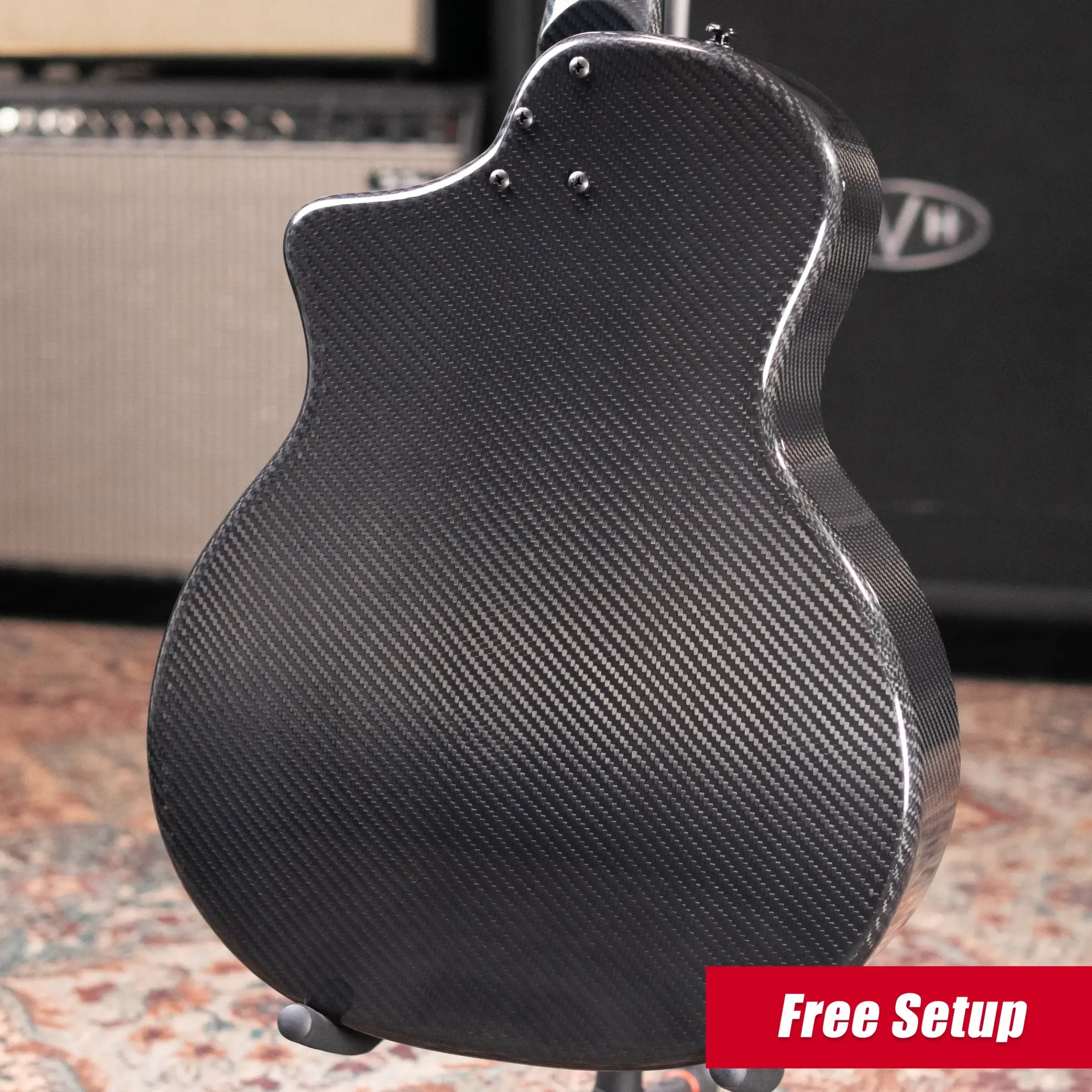 KLOS Full Carbon Grand Cutaway Mini DAE Acoustic/Electric Guitar - Fishman Presys VT with Gig Bag