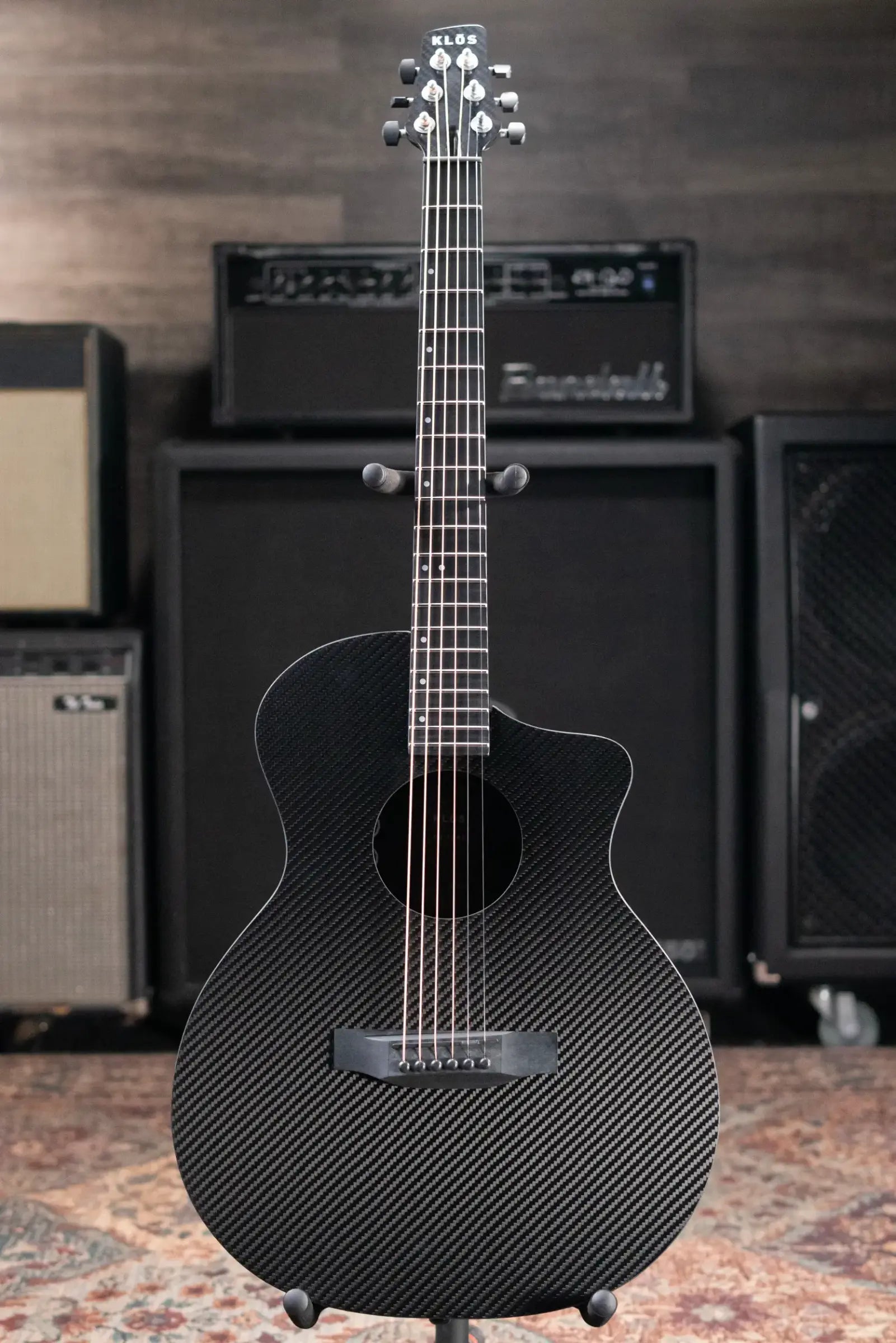 KLOS Full Carbon Grand Cutaway Mini DAE Acoustic/Electric Guitar - Fishman Presys VT with Gig Bag