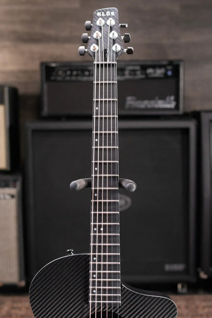 KLOS Full Carbon Grand Cutaway Mini DAE Acoustic/Electric Guitar - Fishman Presys VT with Gig Bag