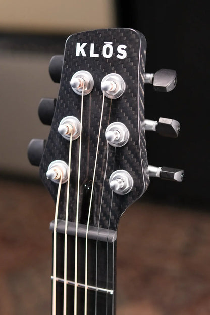 KLOS Full Carbon Grand Cutaway Mini DAE Acoustic/Electric Guitar - Fishman Presys VT with Gig Bag